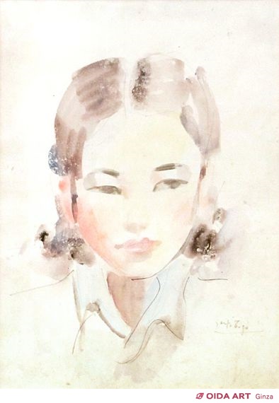 東郷青児 少女 | 絵画など美術品の販売と買取 | 東京・銀座 おいだ美術