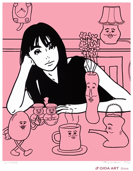 KYNE(キネ) KYNE×NONCHELEEE「Untitled」（2023/ピンク） | 絵画など