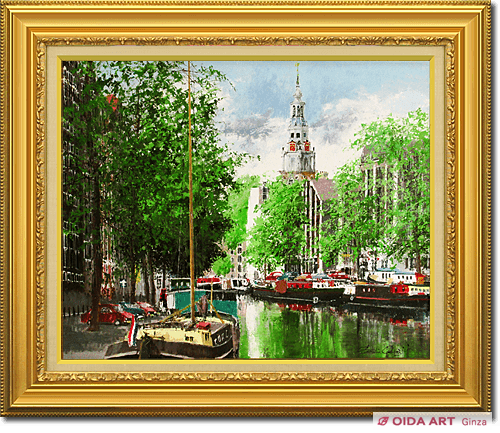 小田切訓 南教会のある運河 | 絵画など美術品の販売と買取 | 東京