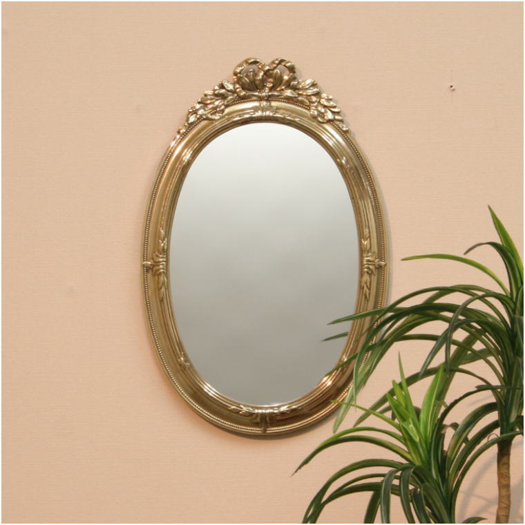 鏡 ミラー st622真鍮磨き仕上げ 真鍮製ウォールミラー 真鍮ミラー