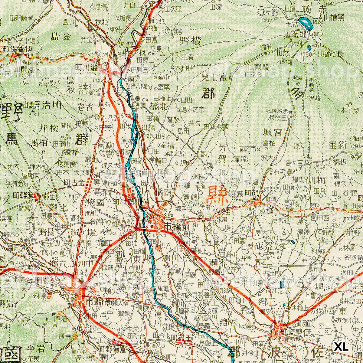 其四十 栃木県及群馬県 昭和5年(1930) – 日本交通分県地図 古地図