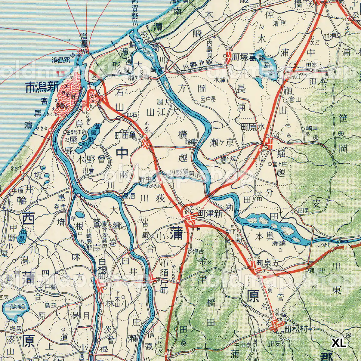 其四十一 新潟県 昭和5年(1930) – 日本交通分県地図 古地図データの