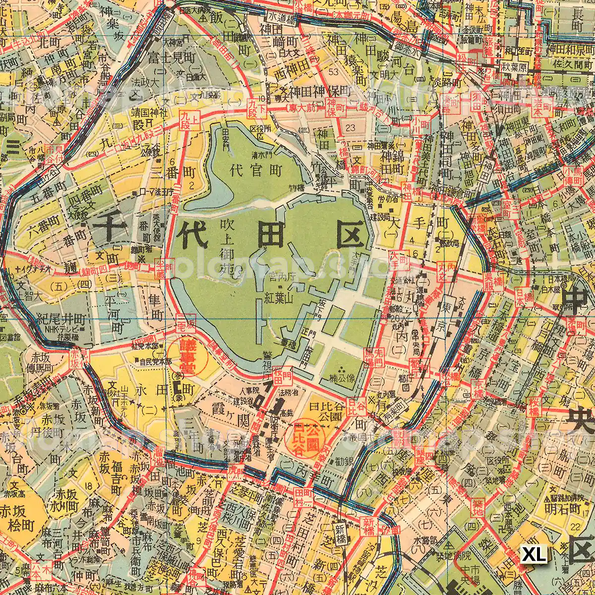 最新東京全図 昭和34年(1959) – 古地図 – 古地図素材データの