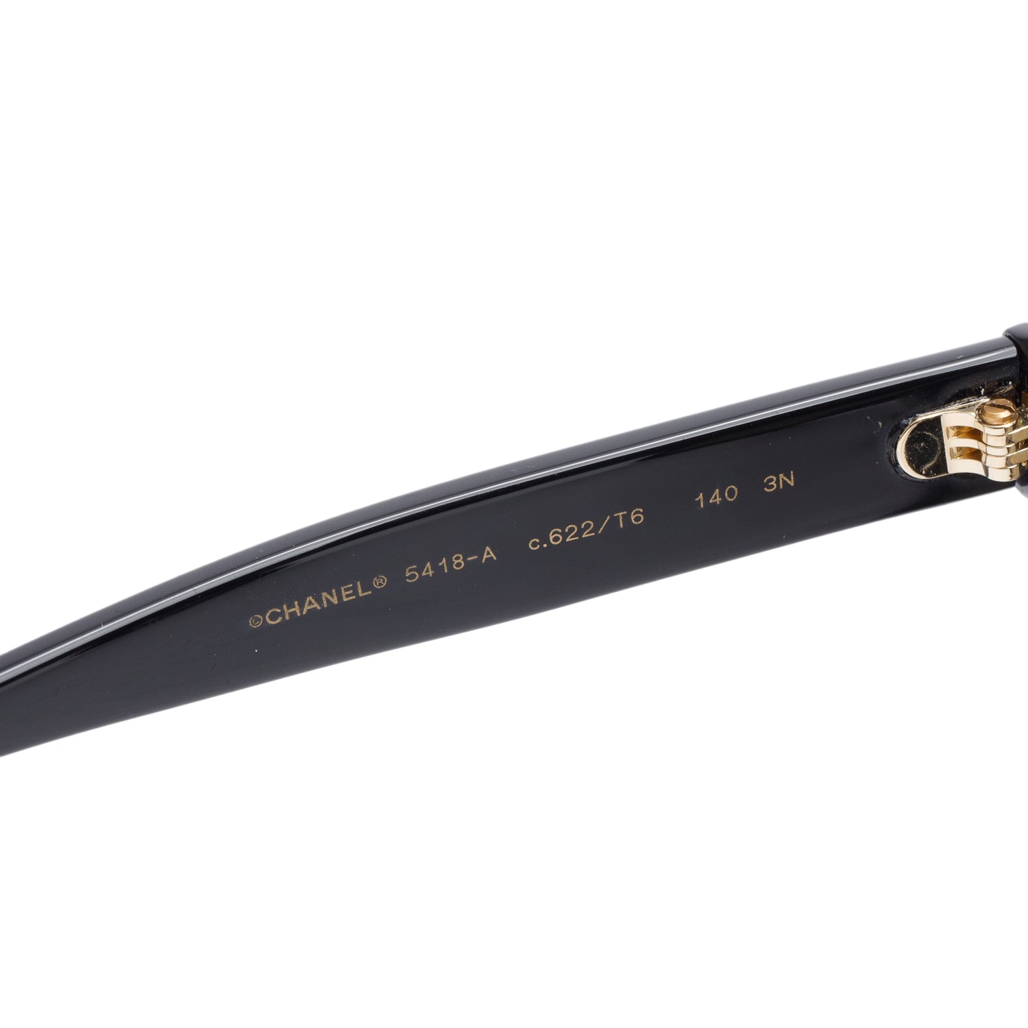 Chanel 5418-A Black Acetate CC Logo Shield Sunglasses w/ Box