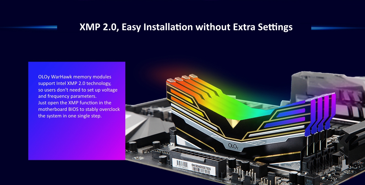 OLOY Warhawk Platinum Special Edition RGB (8GBx2) 16GB 3600Mhz - White