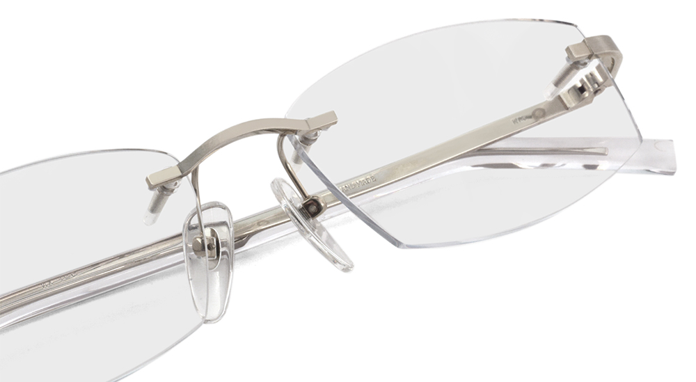 14金ホワイトゴールド縁なしメガネ MR03KJ NX1552 | トリプル銀座