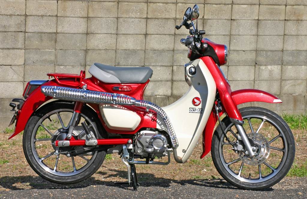 スーパーカブC125 JA58 OUTEX UPマフラー アップ マフラー アウテックス