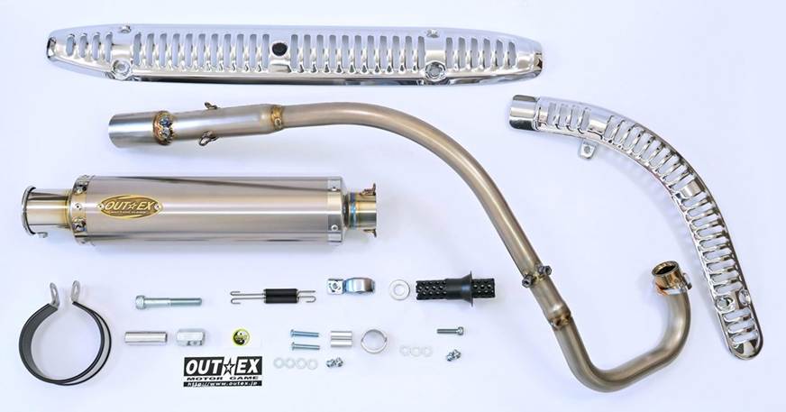 スーパーカブC125 JA58 OUTEX UPマフラー アップ マフラー アウテックス