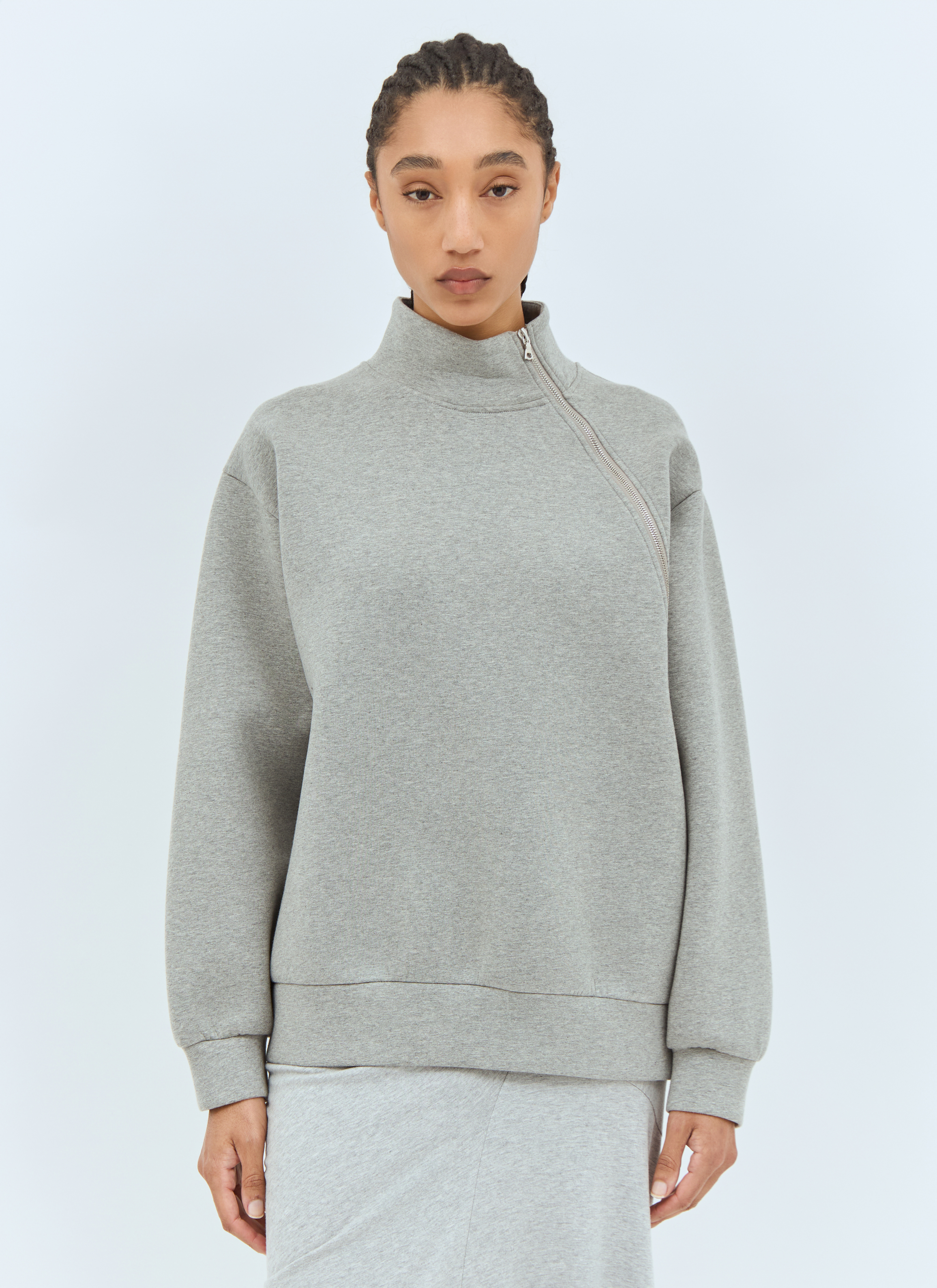 Dries Van Noten Women's' Side Zip Sweatshirt in Grey | LN-CC®