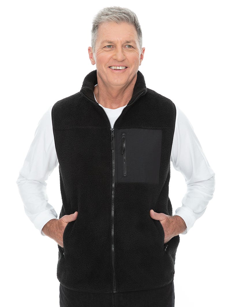 Lowes Vest Full Zip Polar Fleece Black Australia // Lowes