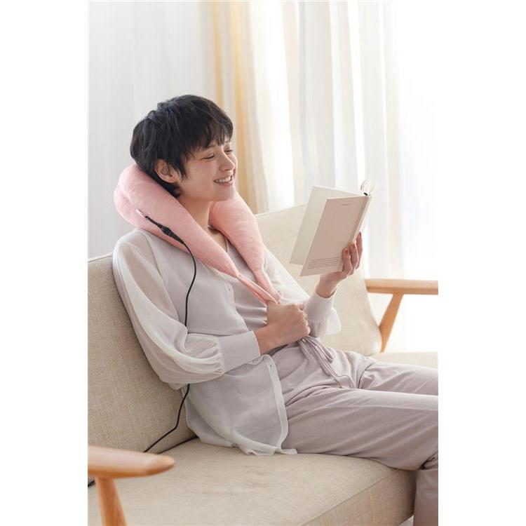 ホットネックマッサージピロー ピンク AX-HP392pk(ピンク): コスメ