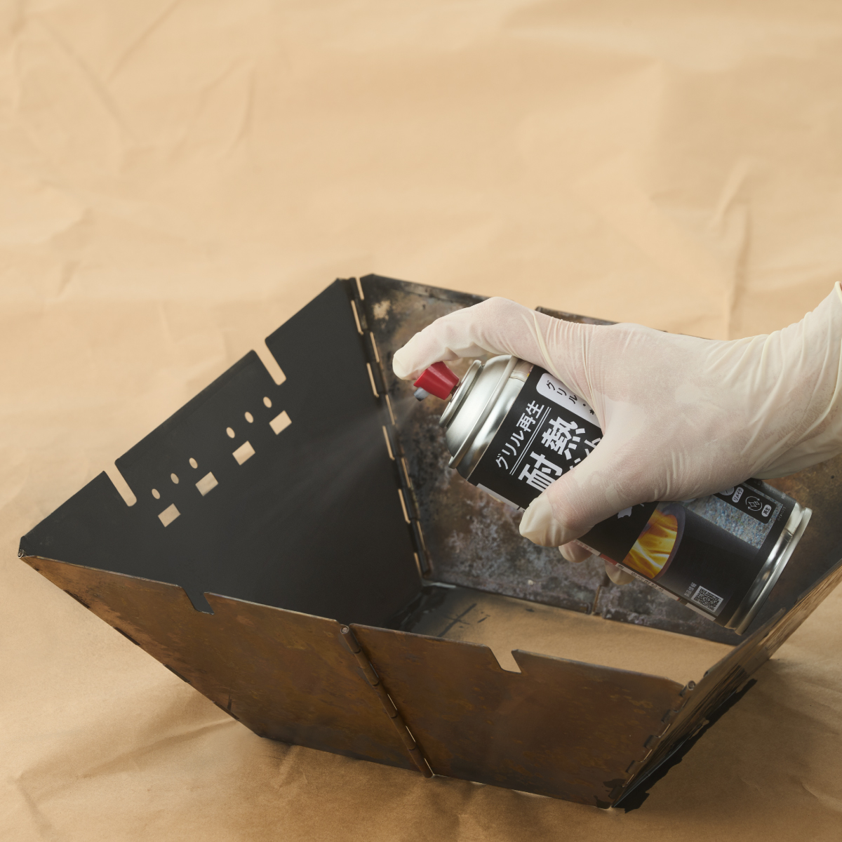 LOGOS グリル再生 耐熱ペイントスプレー （マットブラック）|ギア