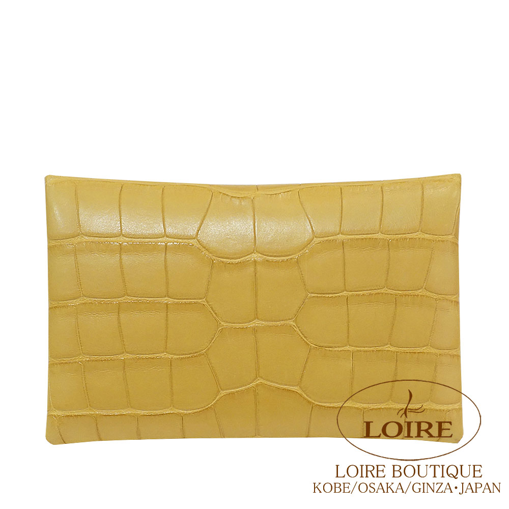 セール 2018年 HERMES エルメス カルヴィ イエロー 名刺入れ カード 楽天市場】エルメス HERMES カルヴィ エプソン レザー ジョーヌドゥ