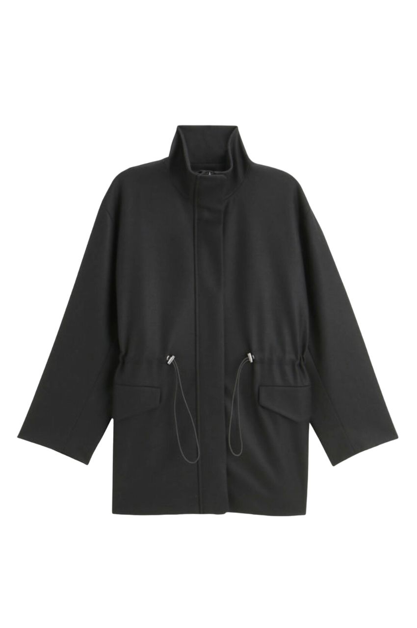 Theory - Neo Smooth Jersey OS Parka J (ブラック) ウール / オーバー