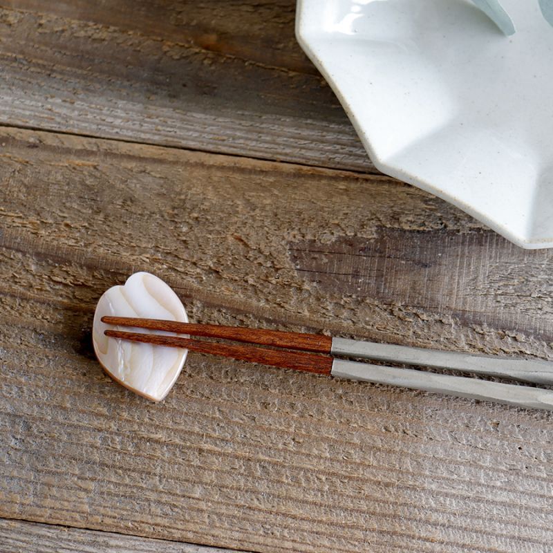 てふ tefu お箸置き 5点セット 真珠貝 ギフト木箱入り Pearl