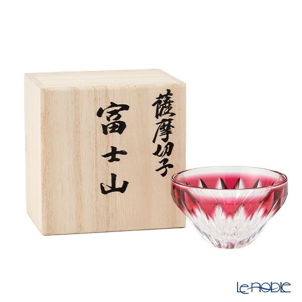 薩摩切子 富士盃 赤富士 金赤 20901 80ml | ブランド洋食器専門店ル