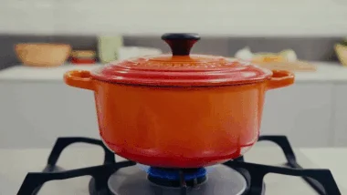 シグニチャー ココット・ロンド 24cm チェリーレッド (シルバーツマミ