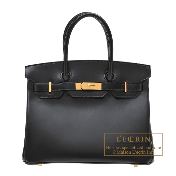 エルメス バーキン30 ブラック ボックスカーフ ゴールド金具