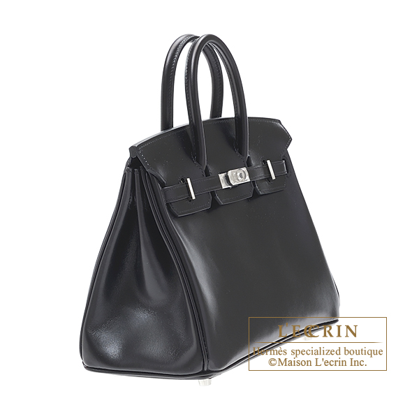 エルメス バーキン25 ブラック ボックスカーフ シルバー金具