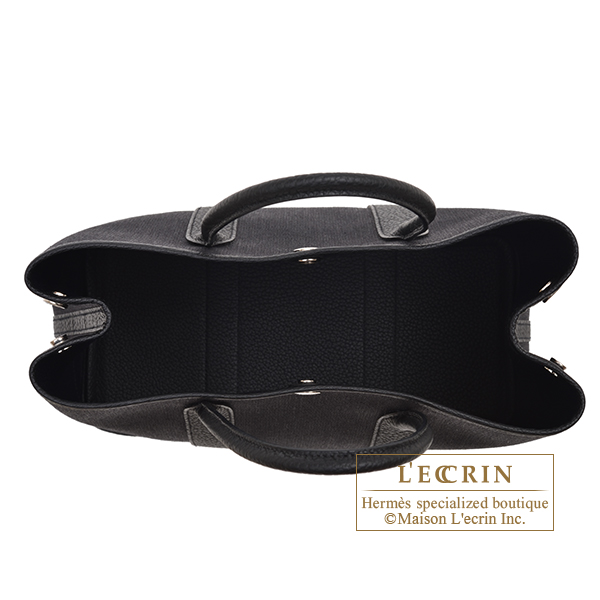 エルメス ガーデンパーティ30/TPM ブラック トワルミリタリー/ネゴンダ