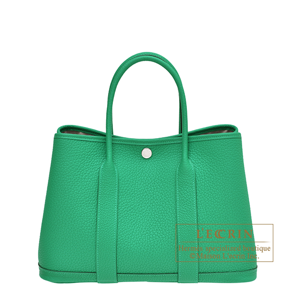 エルメス ガーデンパーティ30/TPM ミント ネゴンダ シルバー金具