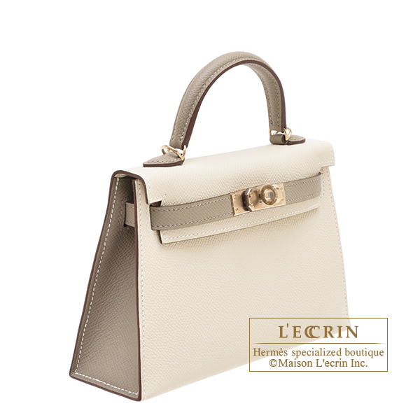 エルメス パーソナルケリーミニ/外縫い クレ/ グリアスファルト ヴォー