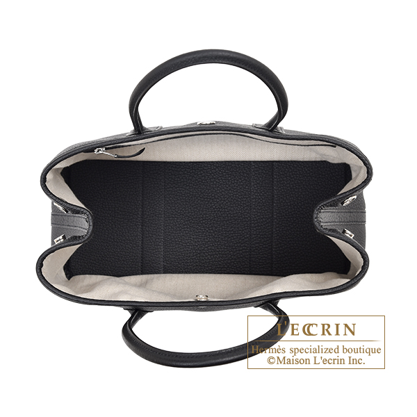 エルメス ガーデンパーティ30/TPM ブラック ネゴンダ シルバー金具