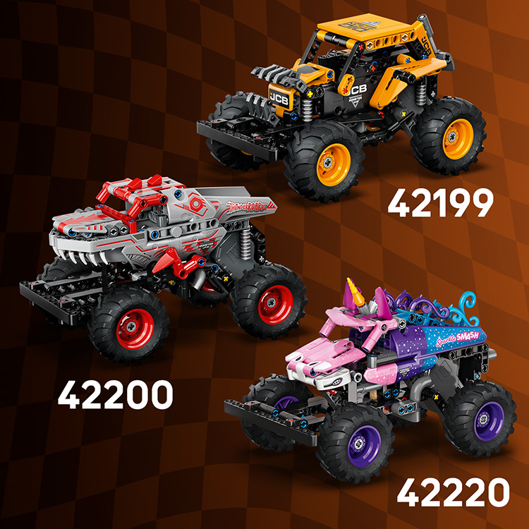 Monster Jam™ Grave Digger™ ファイヤー＆アイス プルバック 42219