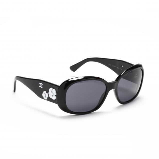 A Pair of Camellia Decorated Sunglasses 5113, Chanel (Lot 1020