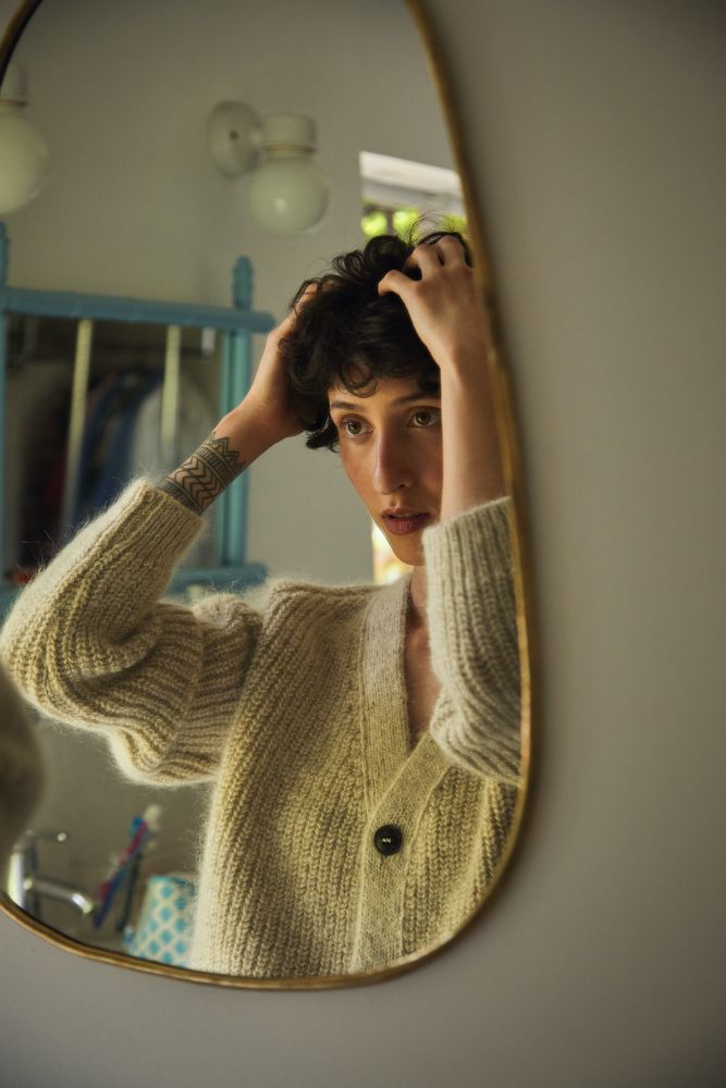 Beige Mohair Cardigan - Anna | L'Envers