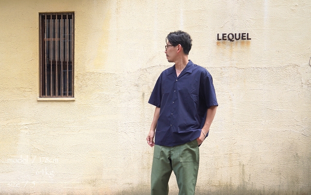 CIOTA シオタ Open Collar Short Sleeve Shirt ＜ネイビー＞ 商品詳細