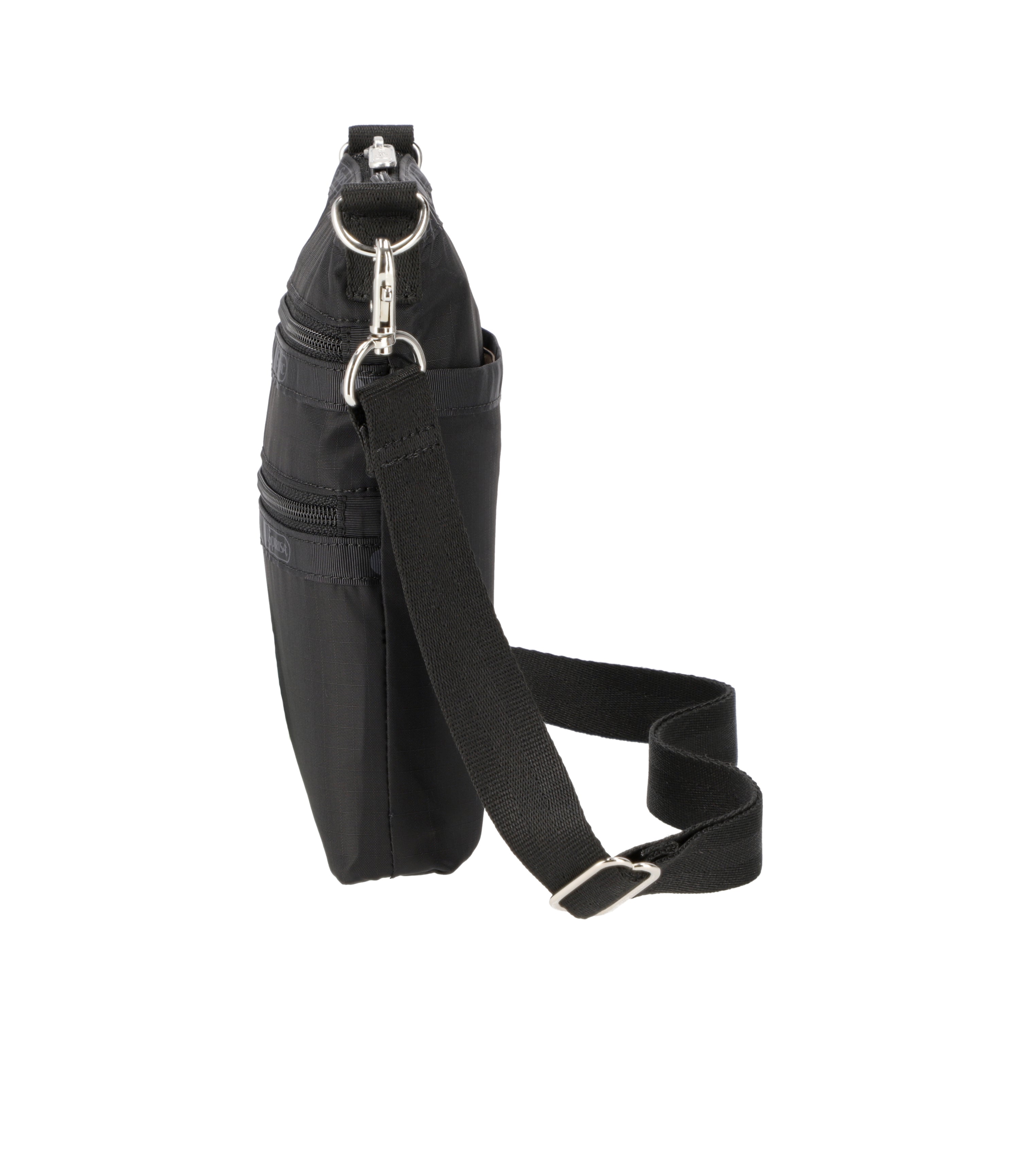 Solid Black 3-Zip Crossbody Bag | LeSportsac