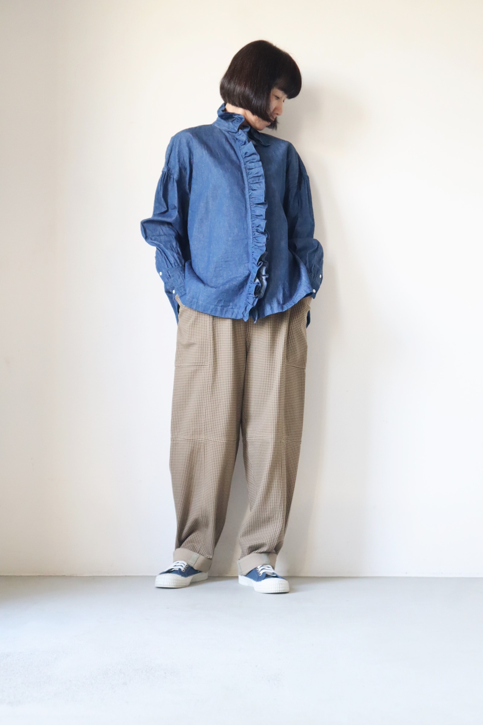 TOUJOURS公式通販 トゥジュ―正規取扱店 TOUJOURS/Ruffle Shirt lien