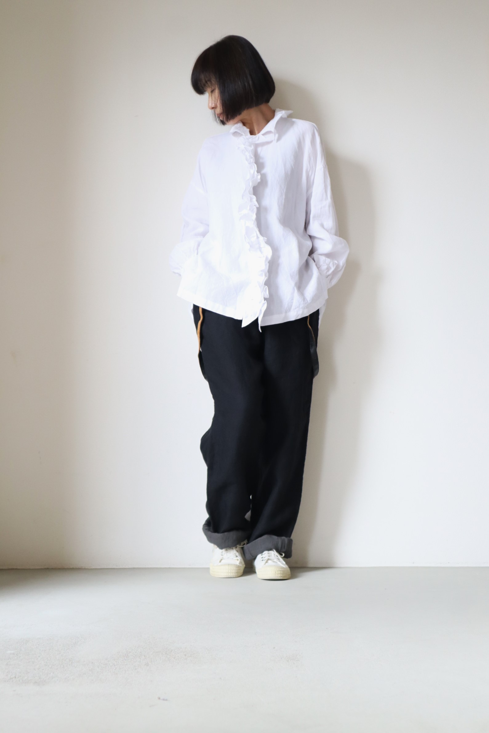 TOUJOURS公式通販 トゥジュ―正規取扱店 TOUJOURS/Ruffle Shirt lien
