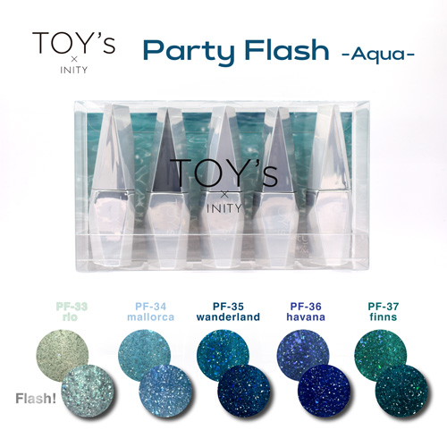 TOY's×INITY | パーティーフラッシュ アクア 5色セット | ライフ