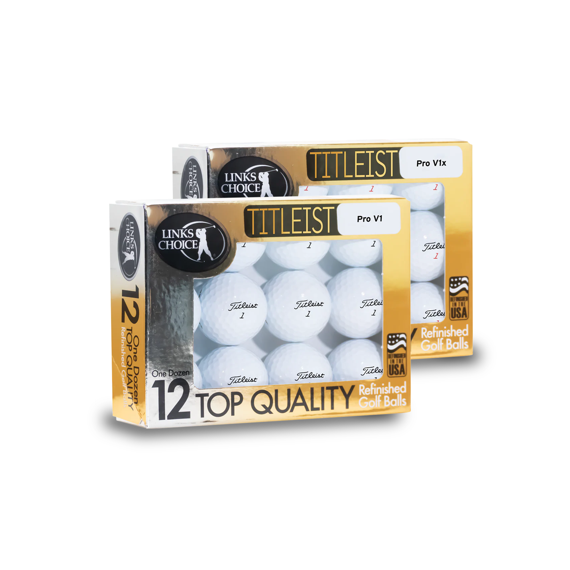 Gold Foil Titleist ProV1/ProV1x Refinished (Newer Models) – Links