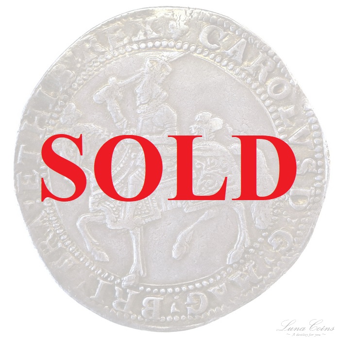 イギリス 1625年 チャールズ1世 クラウン銀貨 タワーミント NGC XF45