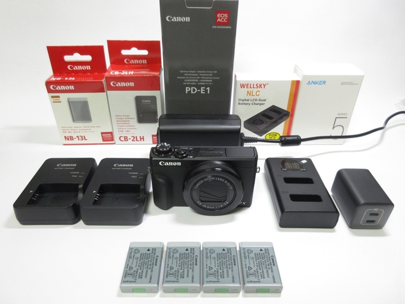 カメラ】CANON “PowerShot G7 X markⅢ” NB-13L バッテリー│充電