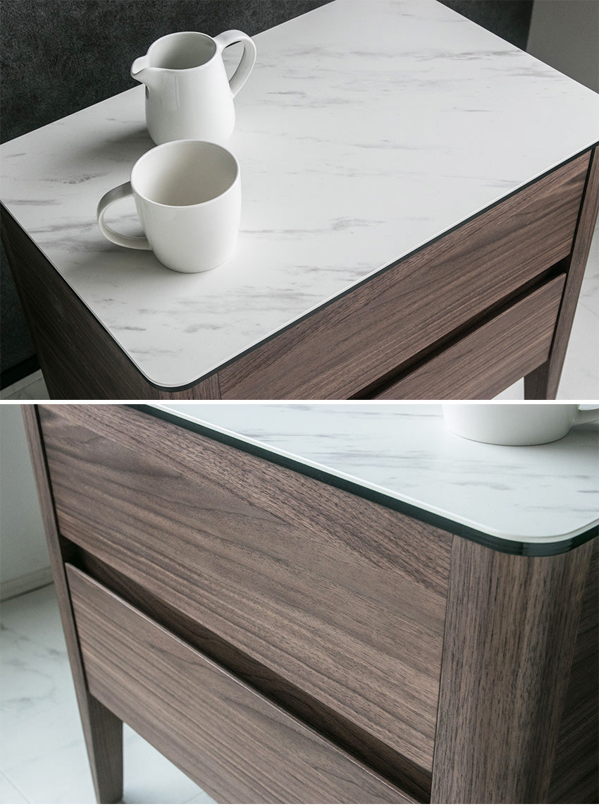 lushroom ナイトテーブル セラミック ウォールナット ブラックオーク