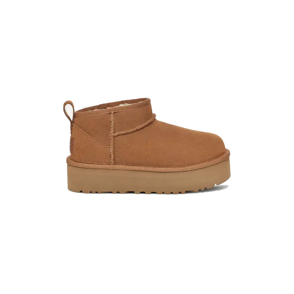 UGG CLASSIC ULTRA MINI PLATFORM CHESTNUT - KIDS - Lamey Wellehan Shoes