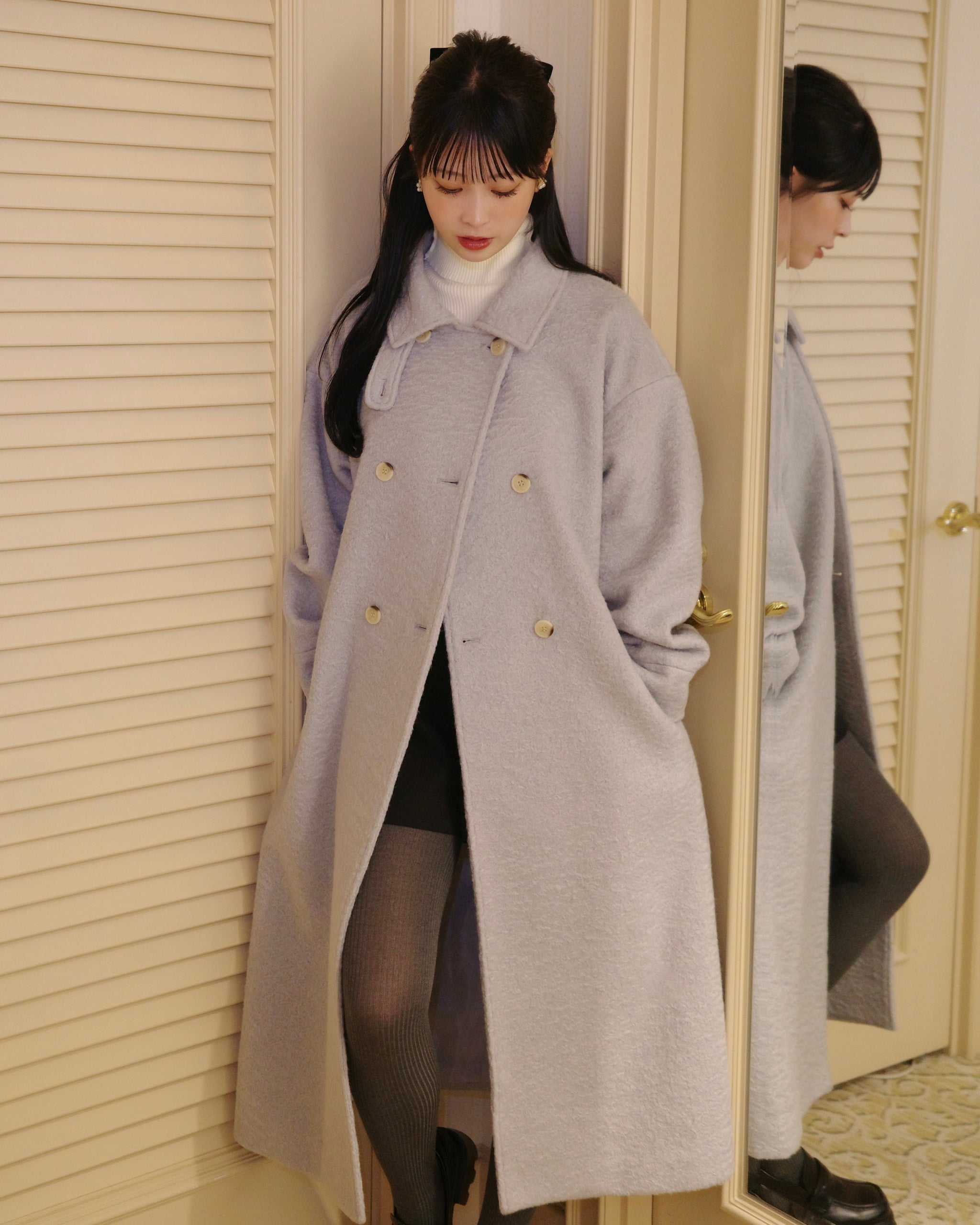 ダブルボタンロングコート – Maison de Lyla