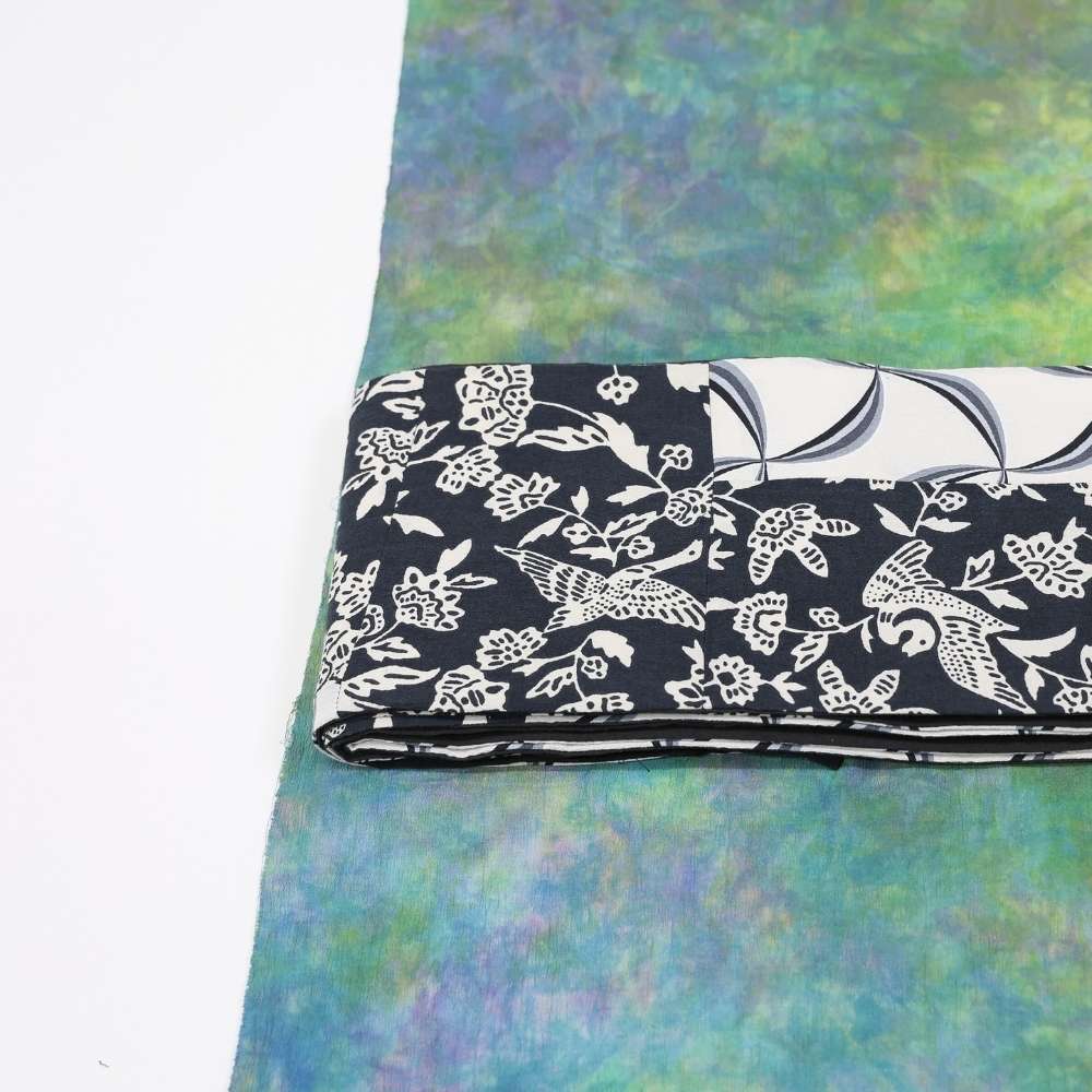 半幅帯「更紗パッチワーク」｜綿縮緬｜ひでや工房 | 普段着きものもたはん