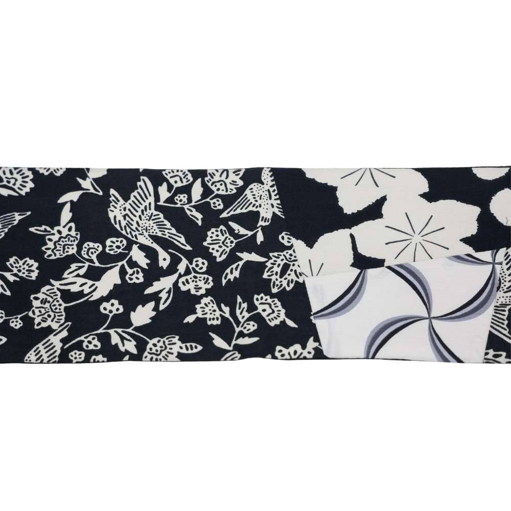 半幅帯「更紗パッチワーク」｜綿縮緬｜ひでや工房 | 普段着きものもたはん