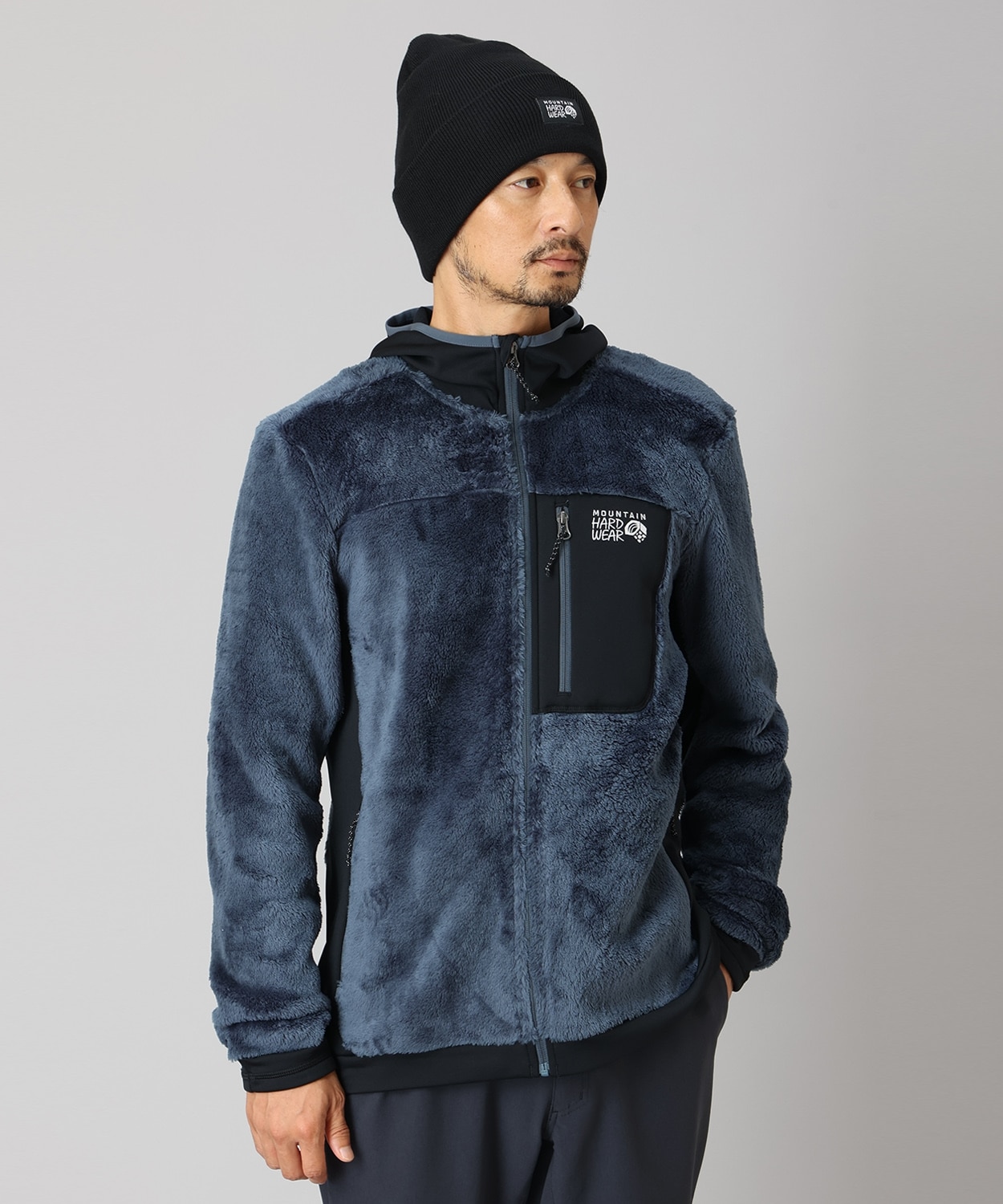 ポーラテックハイロフトフーデッドジャケット(S Moon Blue Black