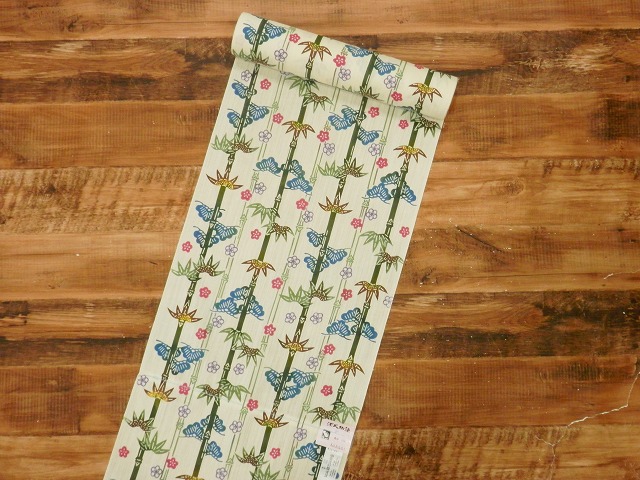 源氏物語 浴衣反物 綿麻ゆかた 本染 紅型調ゆかた 福岡市南区の呉服店