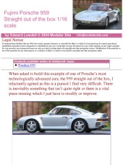 Fujimi Porsche 959 Straight out of the box 1/16 scale - 1/16 Scale