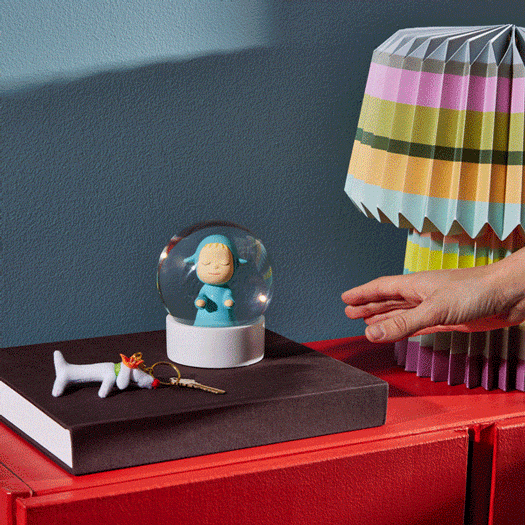 奈良美智 スノードーム Little Wanderer ブルー(ブルー)：オフィス