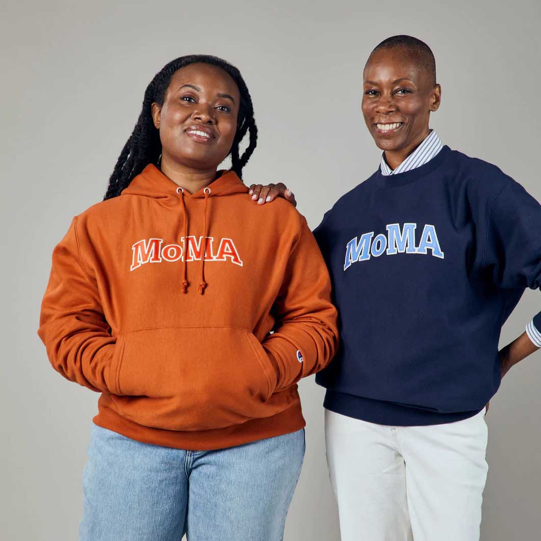 Champion クルーネックスウェットシャツ MoMA Edition ネイビー M