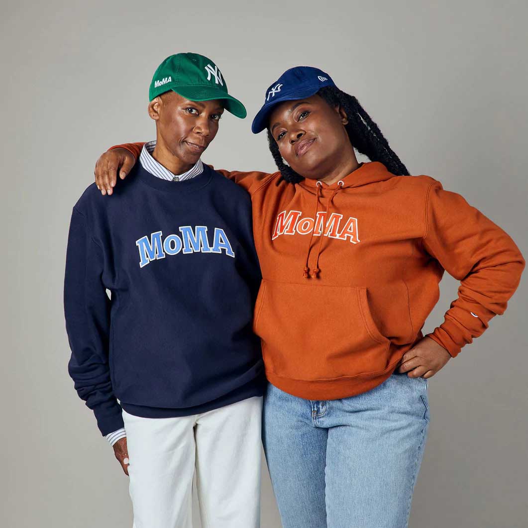 Champion クルーネックスウェットシャツ MoMA Edition ネイビー M