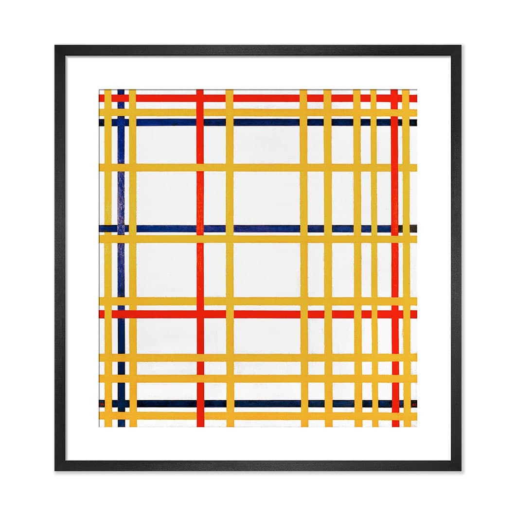 モンドリアン：New York City 1942 フレーム付ポスター(New York City